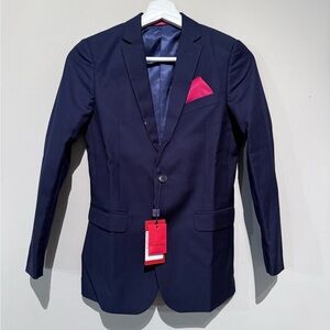 NWT Almighty Magic Boys Suit Blazer Jacket Navy Blue Sz 12 Formal Wedding